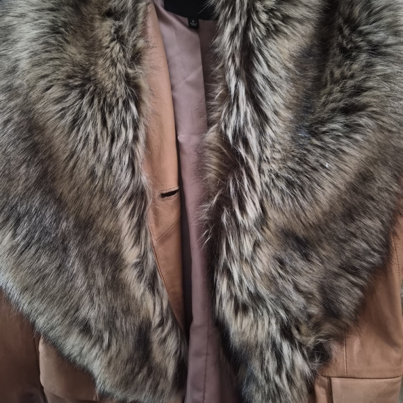 Talbots Jackets & Blazers - Talbots Tan Teddy Jacket with Faux Fur Collar